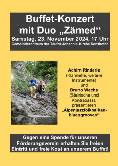 Buffet-Konzert mit dem Duo "Zämed"